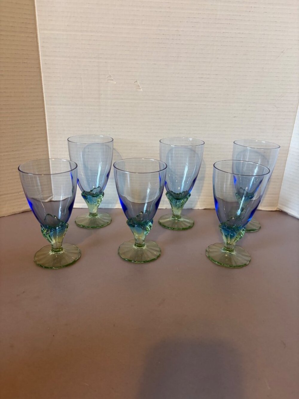Set Of 6 Vintage 1960's Bormioli Rocco Bahia Drinkware